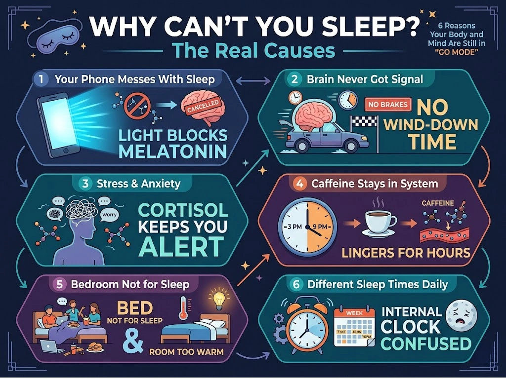 real causes of why you can't sleep